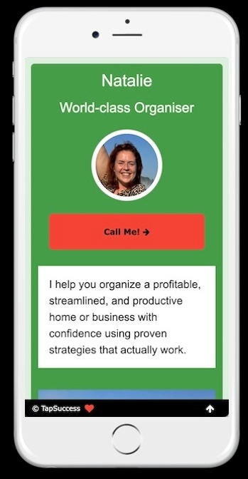 Captura de pantalla de la página de destino de la biografía publicada. ¡Publicada en segundos!
